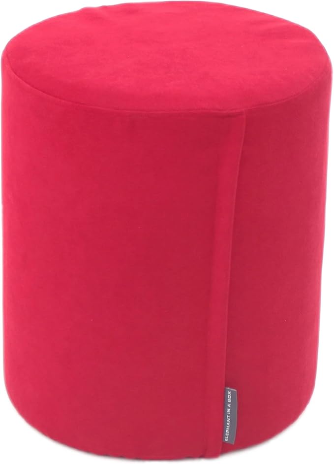 Round Pouf Ottoman – Lightweight Circular Footrest or Table for Living Room