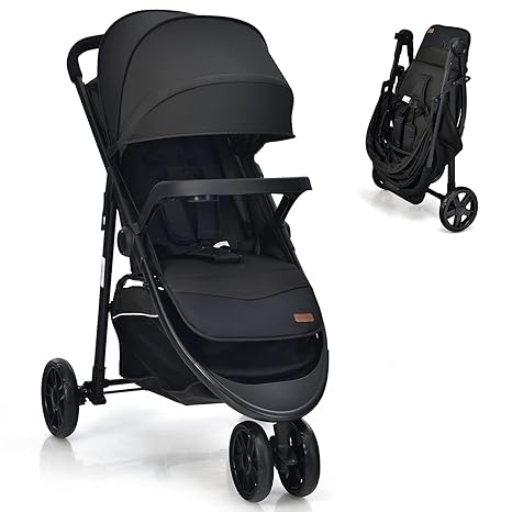 Jogging Stroller, Off Road Hiking Stroller, Easy One-Hand Fold