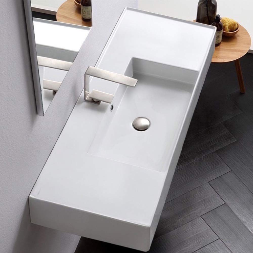 5125-Three Bathroom Sink, Three Hole, White