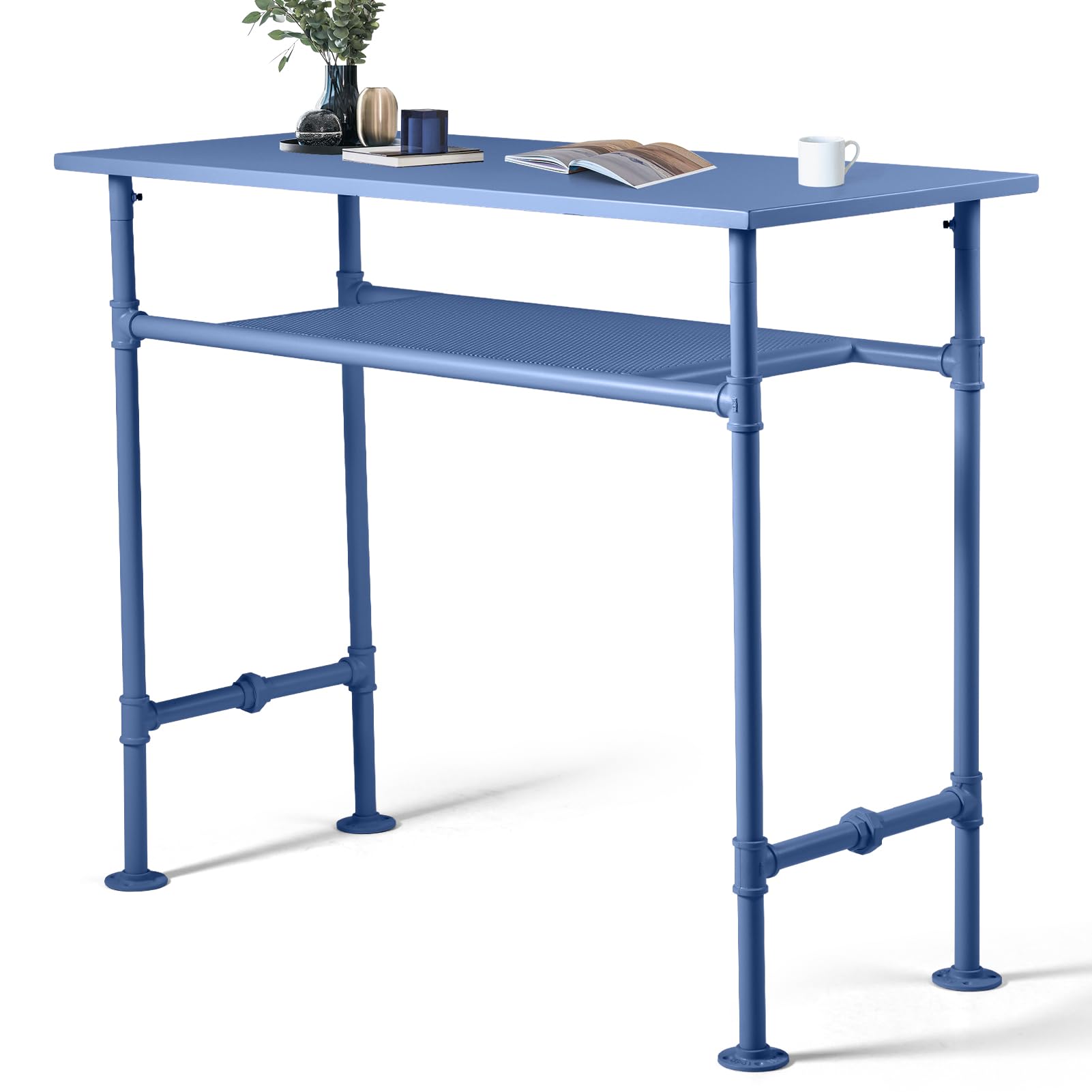 Industrial High Bar Table-Modern Narrow Patio Table-Metal Tall Pub Table