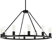 Sonoro Black Chandelier Dining Room Light Fixture Large Wagon Wheel Chandelier