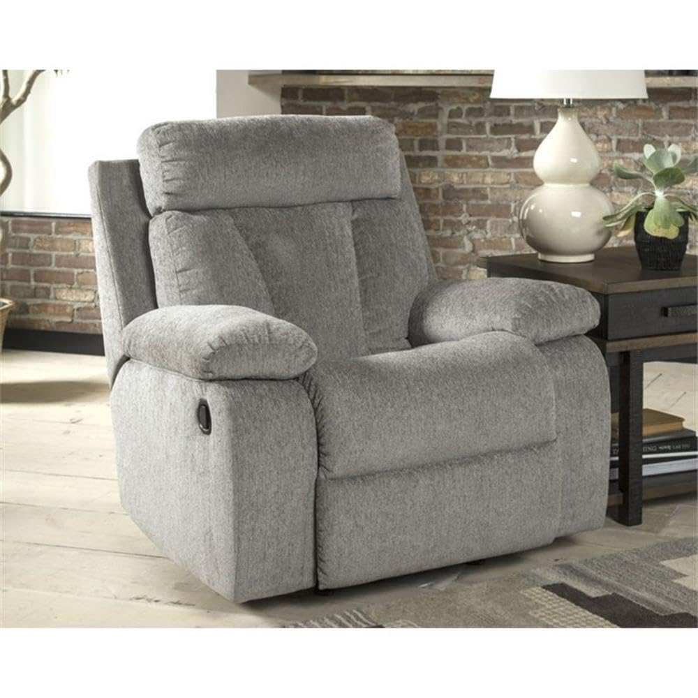 Mitchiner Contemporary Manual Rocker Recliner, Gray