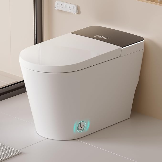 Smart Toilet with Tank Built In, One Piece Bidet Toilet, Instant Warm Water