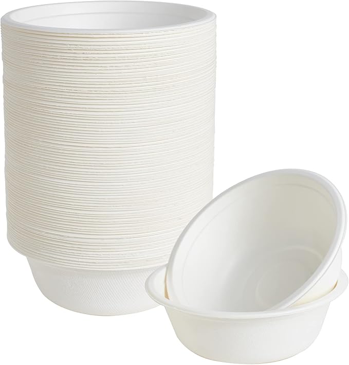 150 Pack 12 oz Paper Bowls, Disposable Compostable Bowls Heavy-Duty