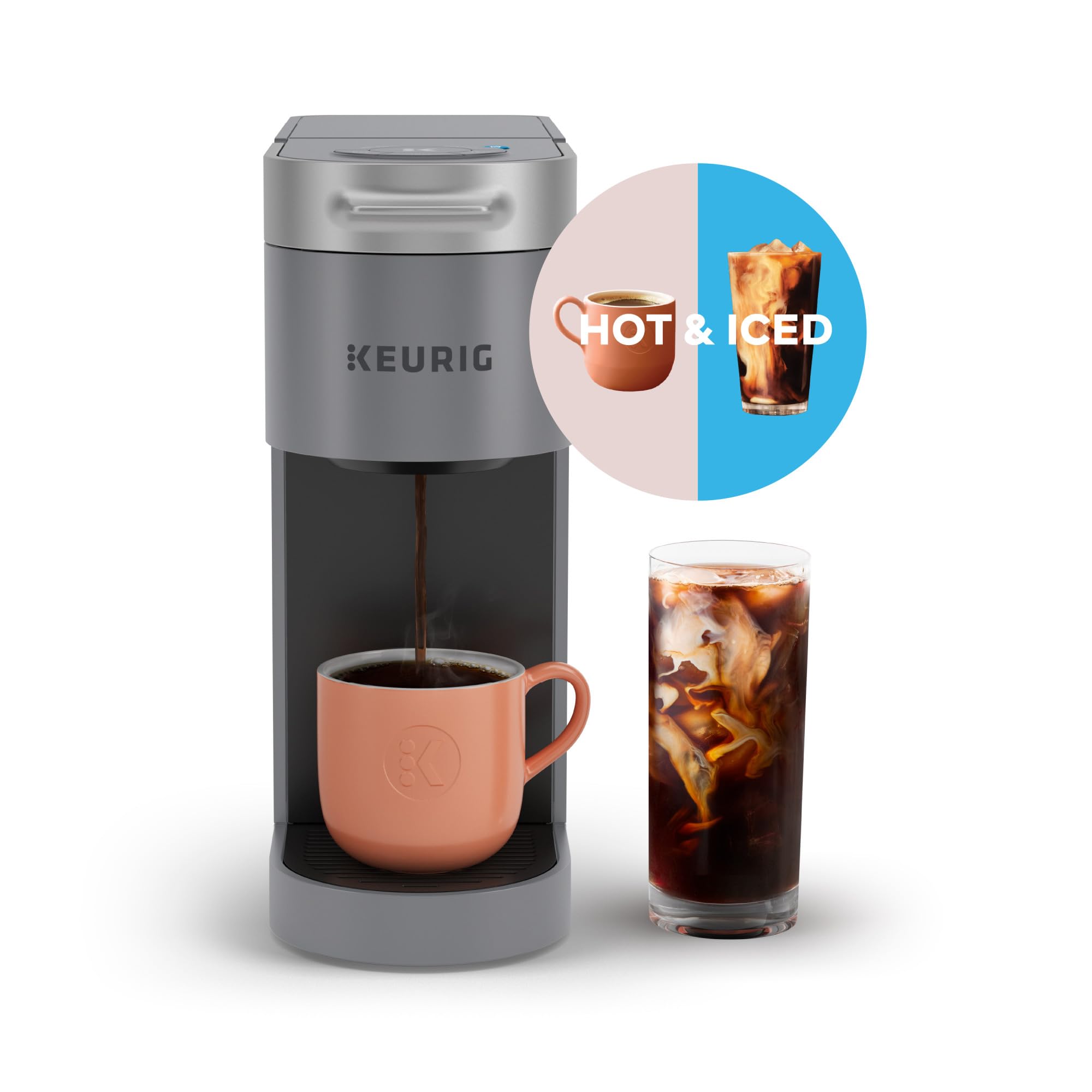K-Slim + ICED Single Serve Coffee Maker, Hot and Cold Coffee Capabilities