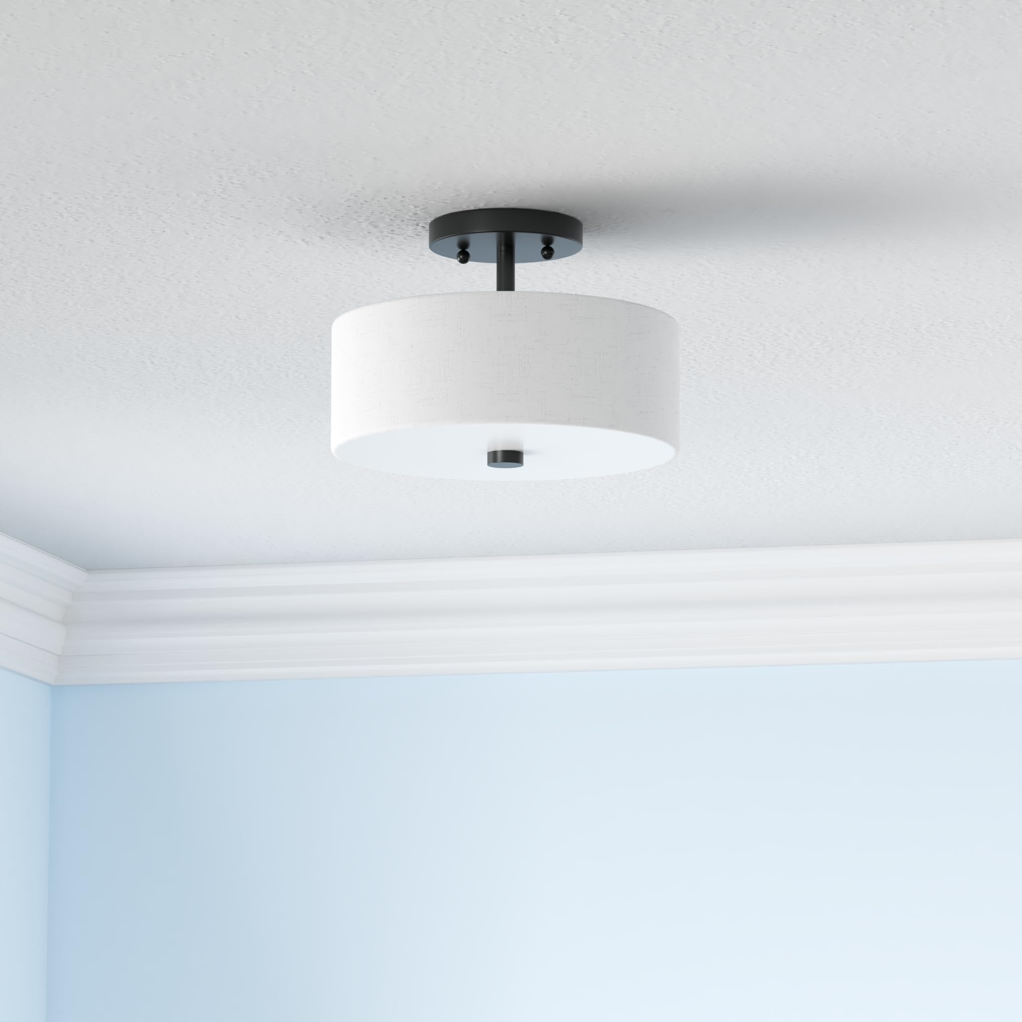 Meridian 2 Light English Bronze Ceiling Mount