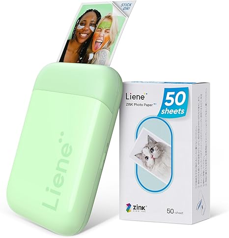 Liene 2x3” Photo Printer, Mini Instant Portable Color Mono