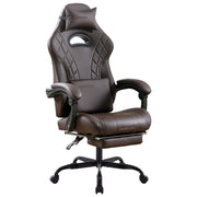 Footrest and Massage Lumbar Support, Ergonomic Computer Gamer Chair