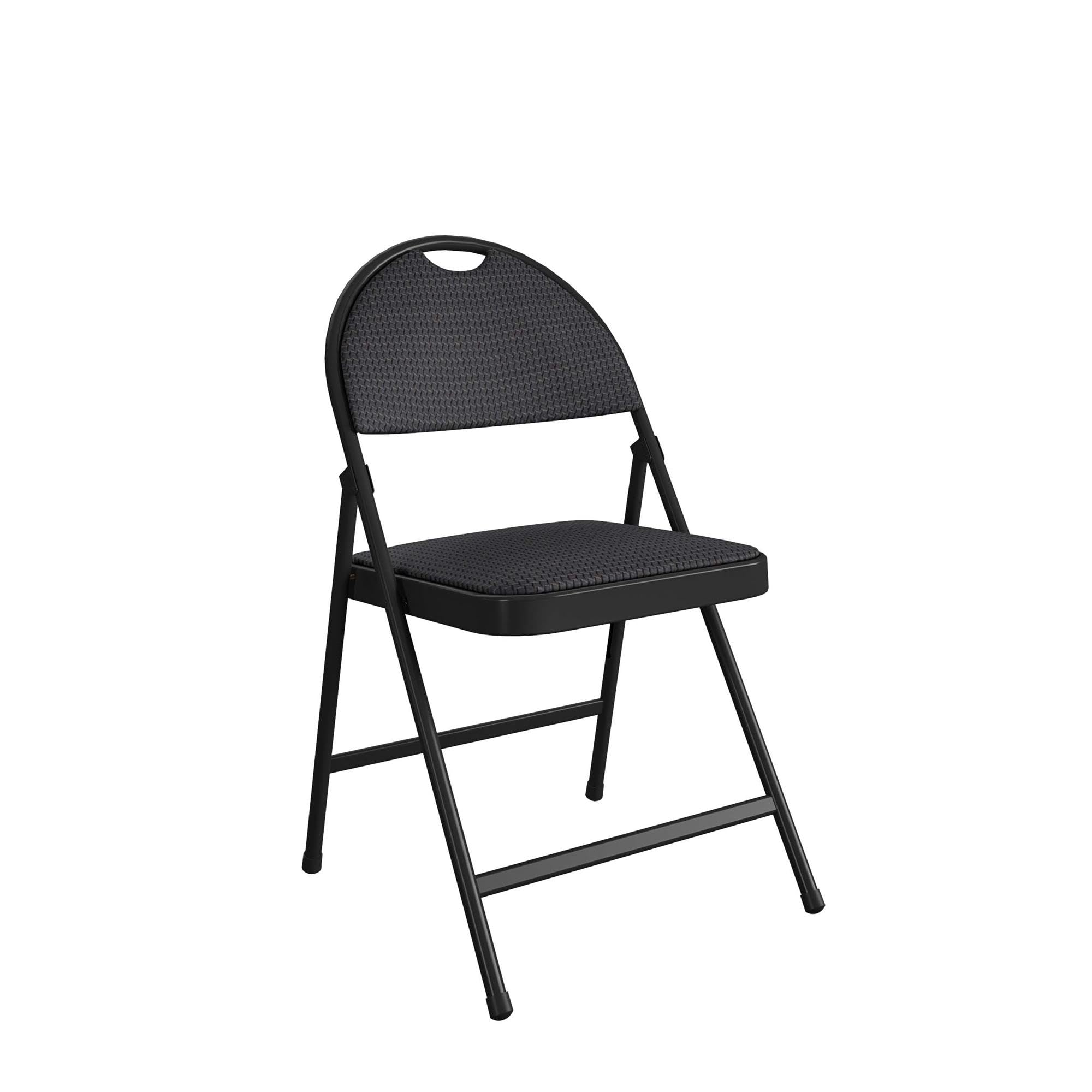 Commercial XL Smartfold Fabric Padded Chair, 4-Pack, Black