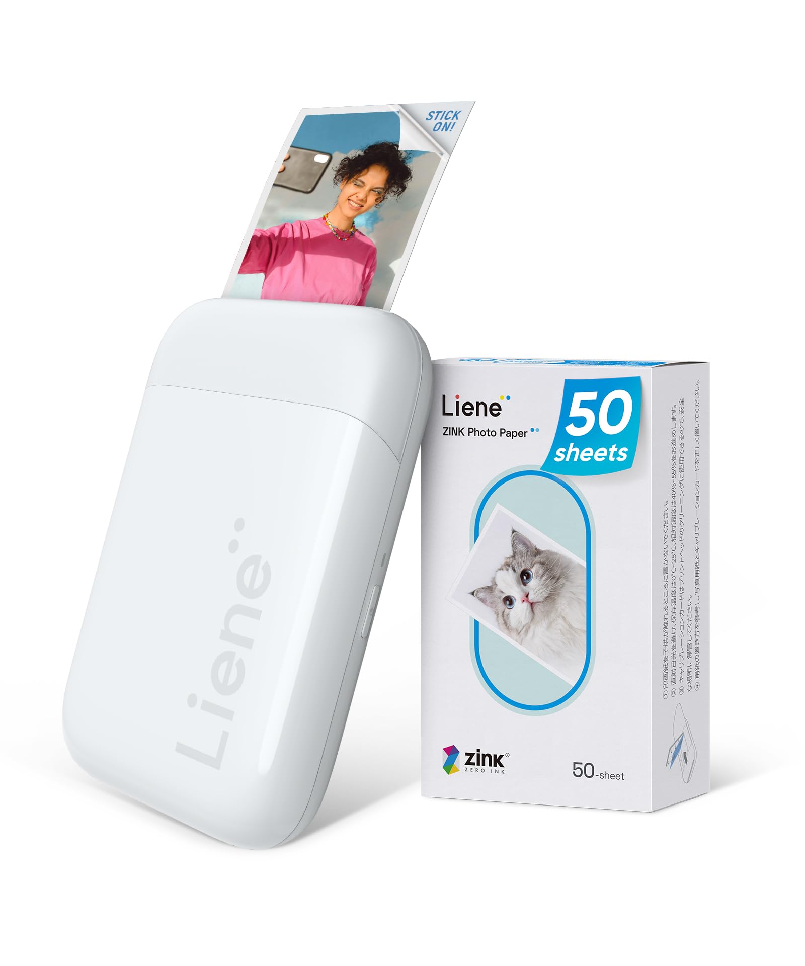 Liene 2x3” Photo Printer, Mini Instant Portable Color Mono