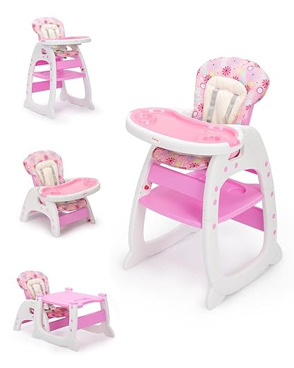 High Chair, Adjustable Baby Eating Chair for Babies and Toddlers, Convertible Baby