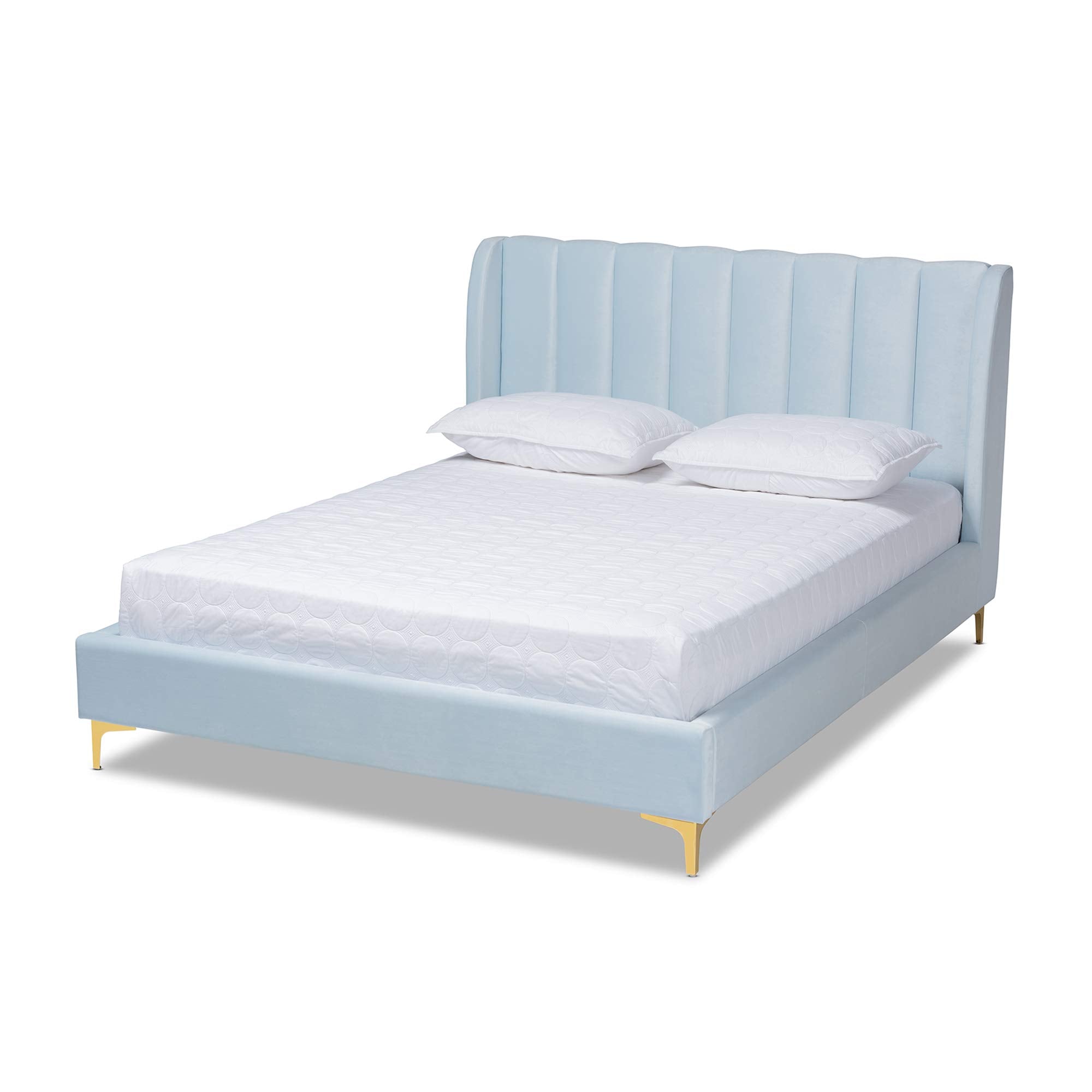 Beds (Platform), Queen, Light Blue