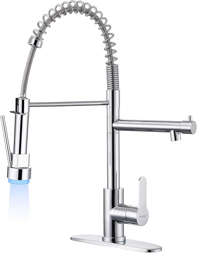 Rose Gold Kitchen Faucet with Pull Down Sprayer