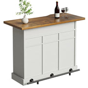 Farmhouse Home Bar Cabinet with Storage
