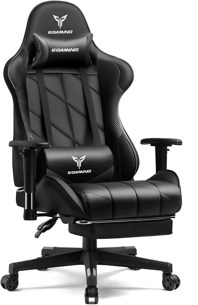 Gaming Chair, Big and Tall Video Game Chair with High Back PU Leather