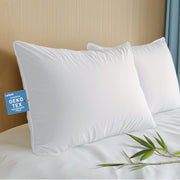 Bamboo Viscose Shell, Soft Bed Pillows King Size Set of 2 with Down Alternative Filling