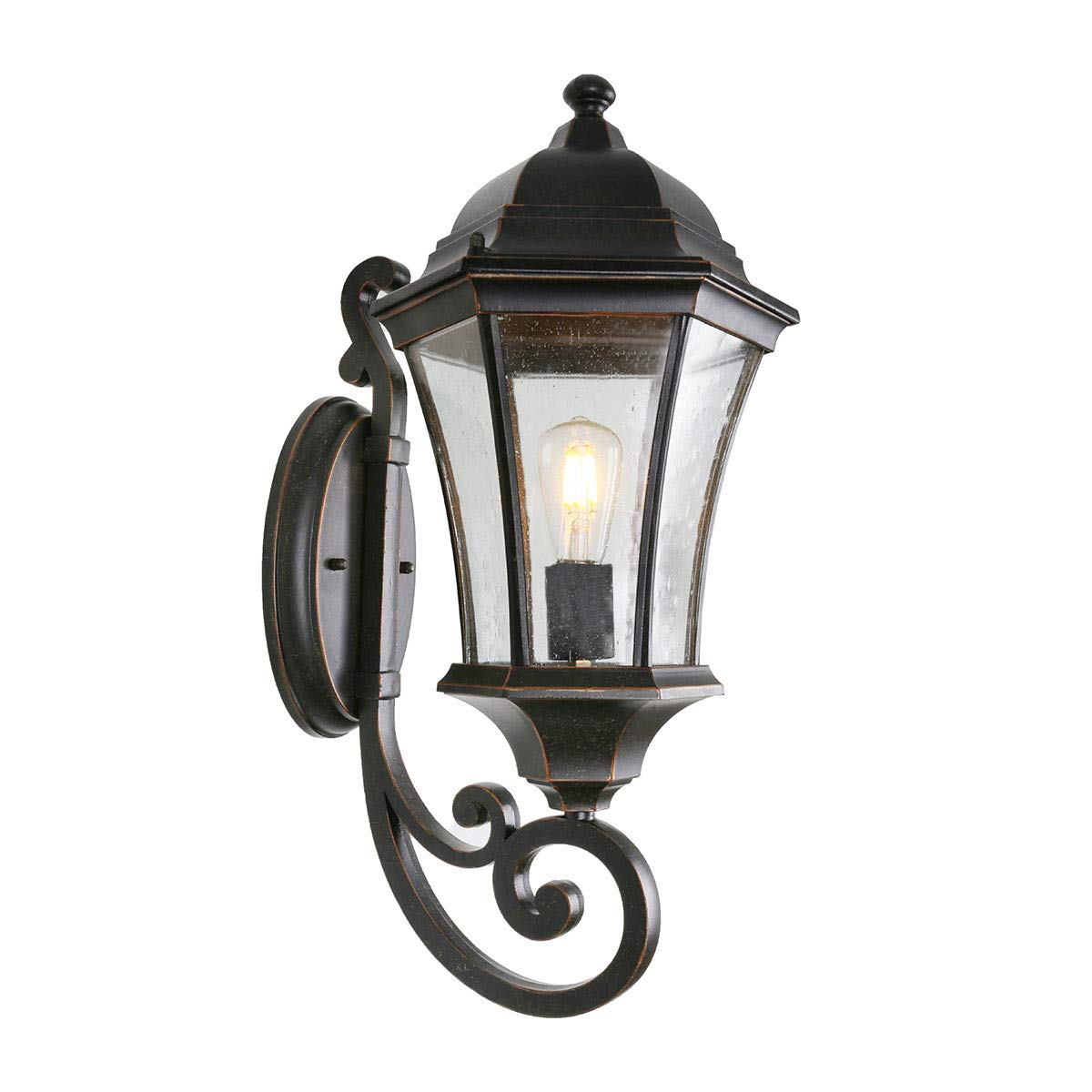 Outdoor Light Fixture, 1*Wall Mount (No Sensor) + 2* Post/Pier Mount (No Sensor)