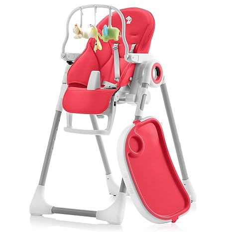 High Chair Adjustable to 7 Different Heights - Grey Baby Chair Silla para Comer