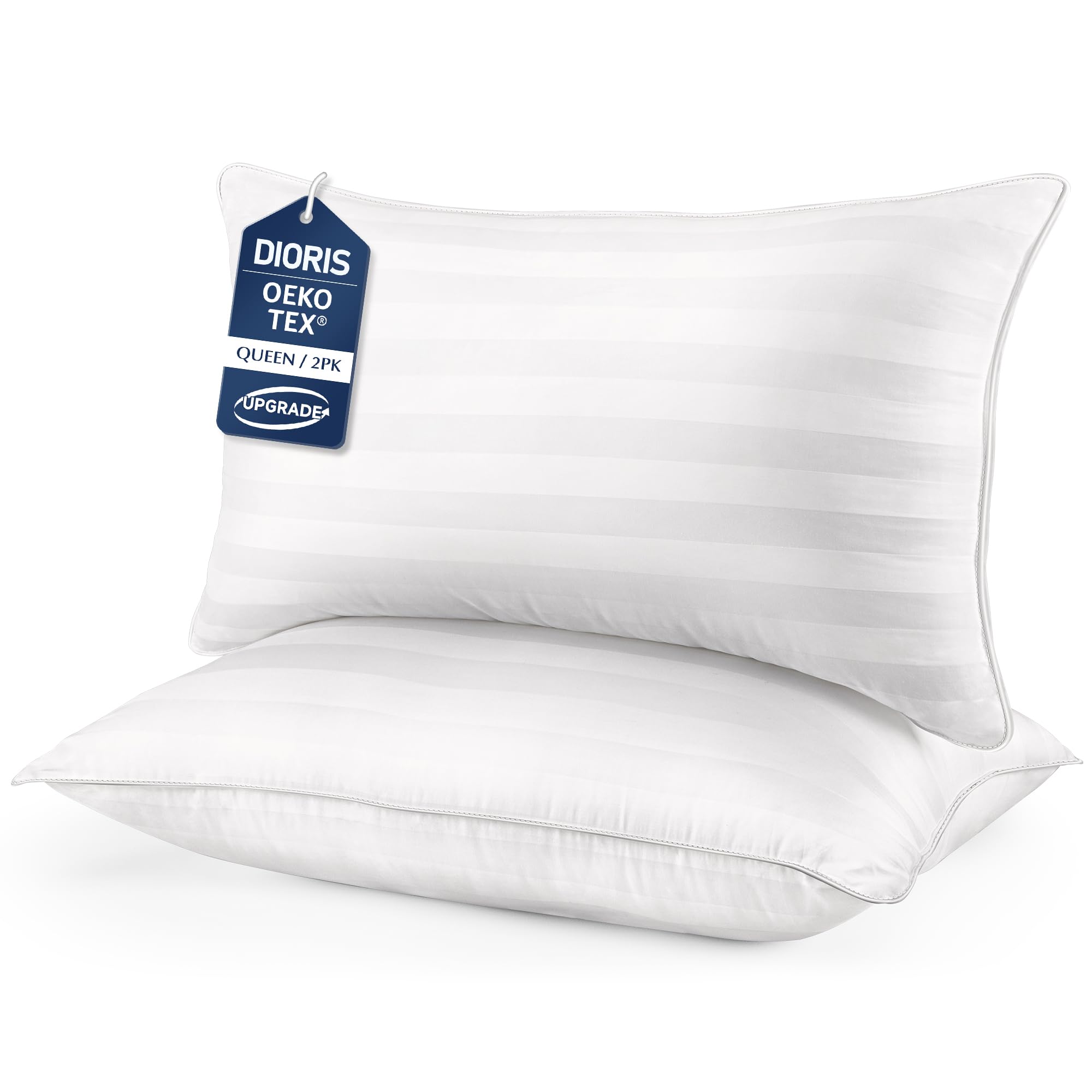 Pillows Queen Size Set of 2 - Luxury Hotel Bed Pillows for Sleeping