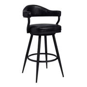 26" Counter Height Barstool in a Black Powder Coated Finish and Vintage Black