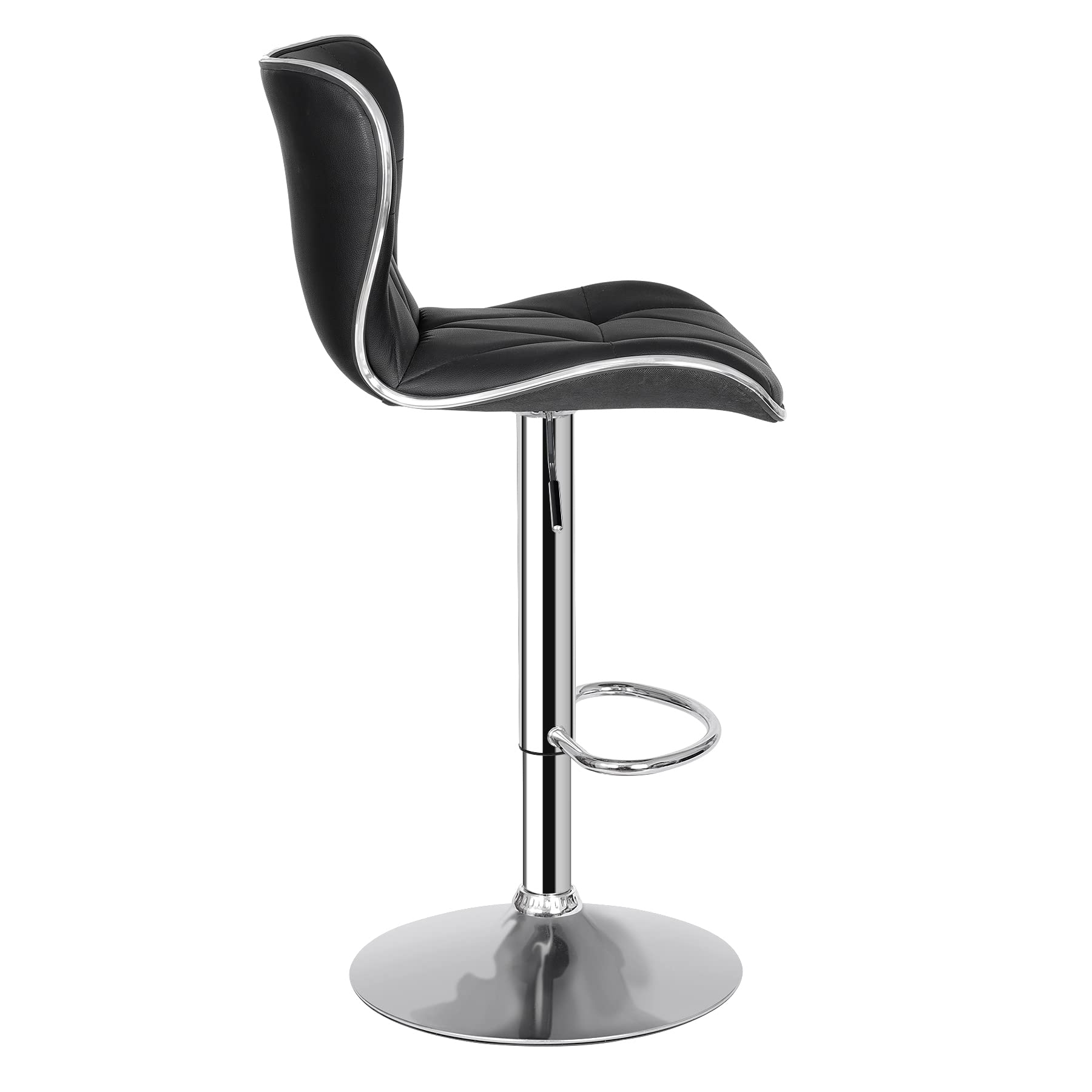 Counter Height Bar Stools Setof 4, Modern PU Leather Swivel Adjustable Bar Stool