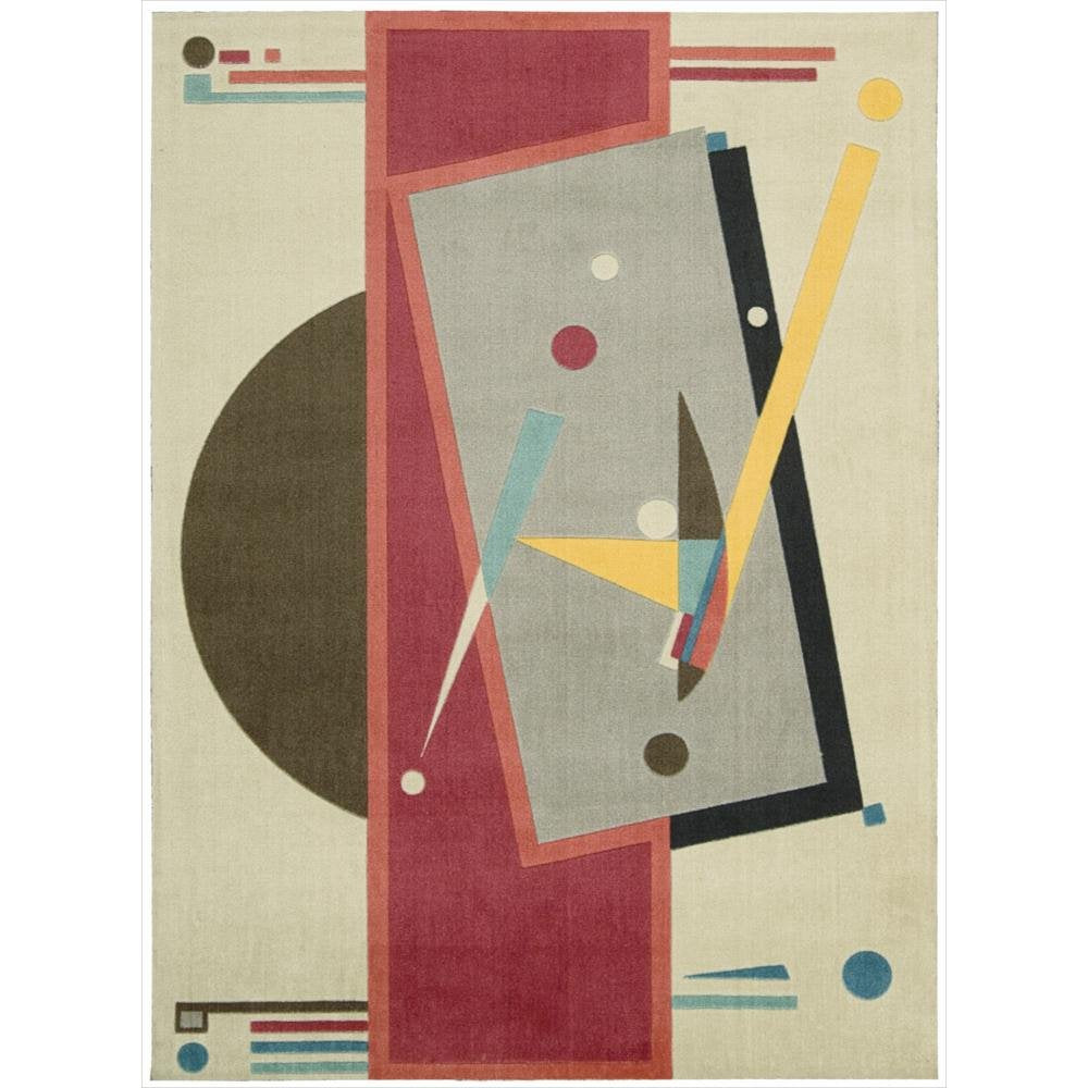 Modern Art Sandstone 4' x 6' Area-Rug, Easy-Cleaning, Non Shedding, Bed Room