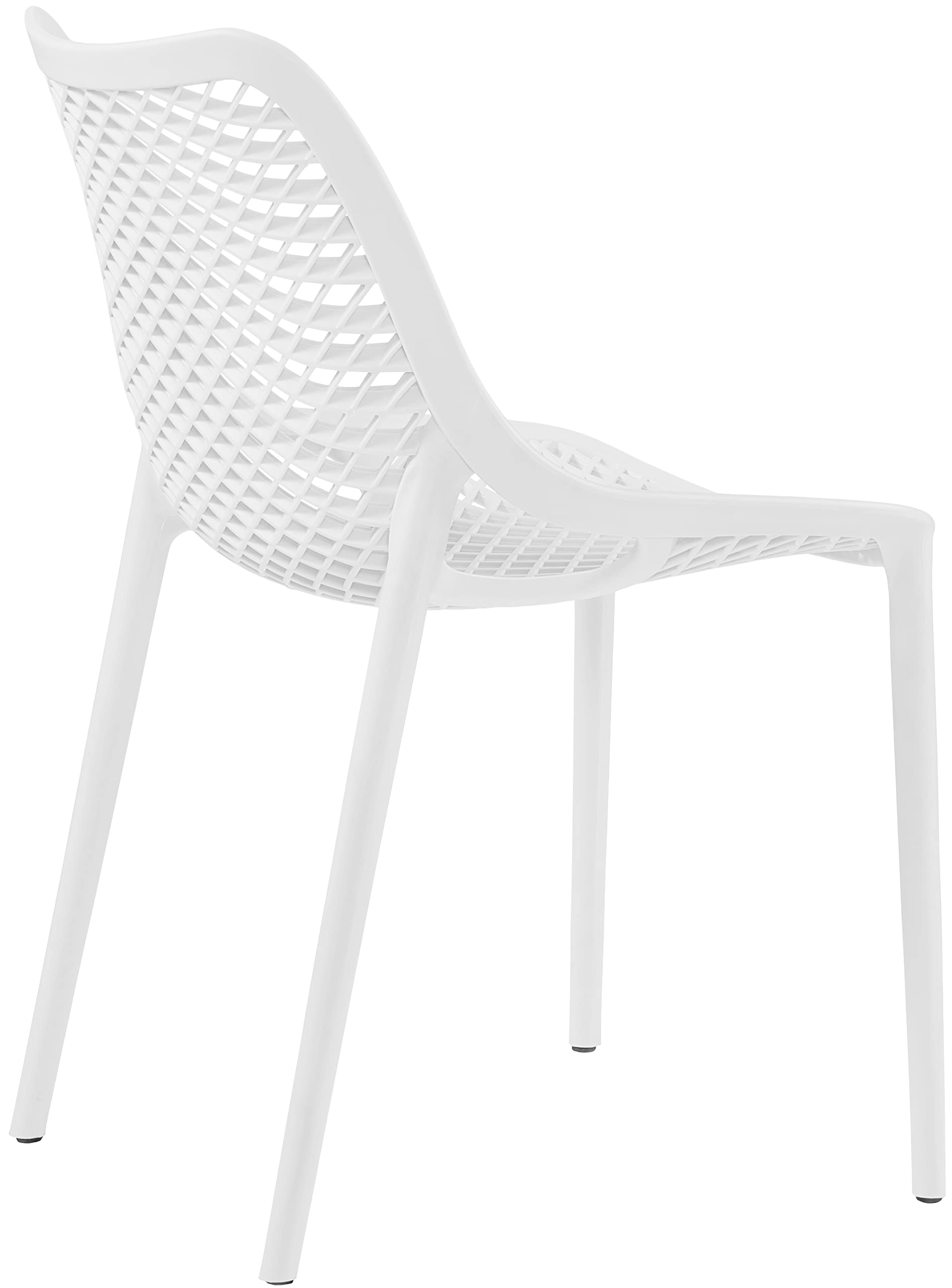 Contemporary Patio Dining Chair with Polypropylene Plastic, Weather Resisting