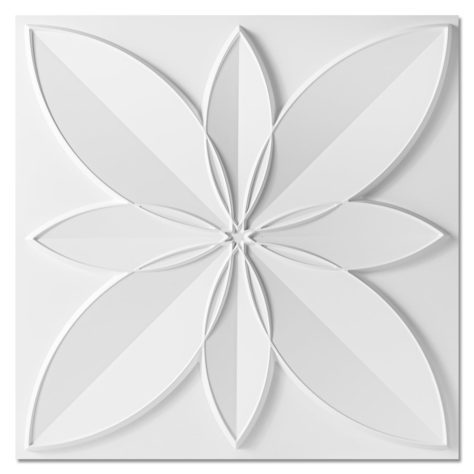 Pack 24"x24" Drop Ceiling Tiles, Waterproof Glue Up Ceiling Decor, White