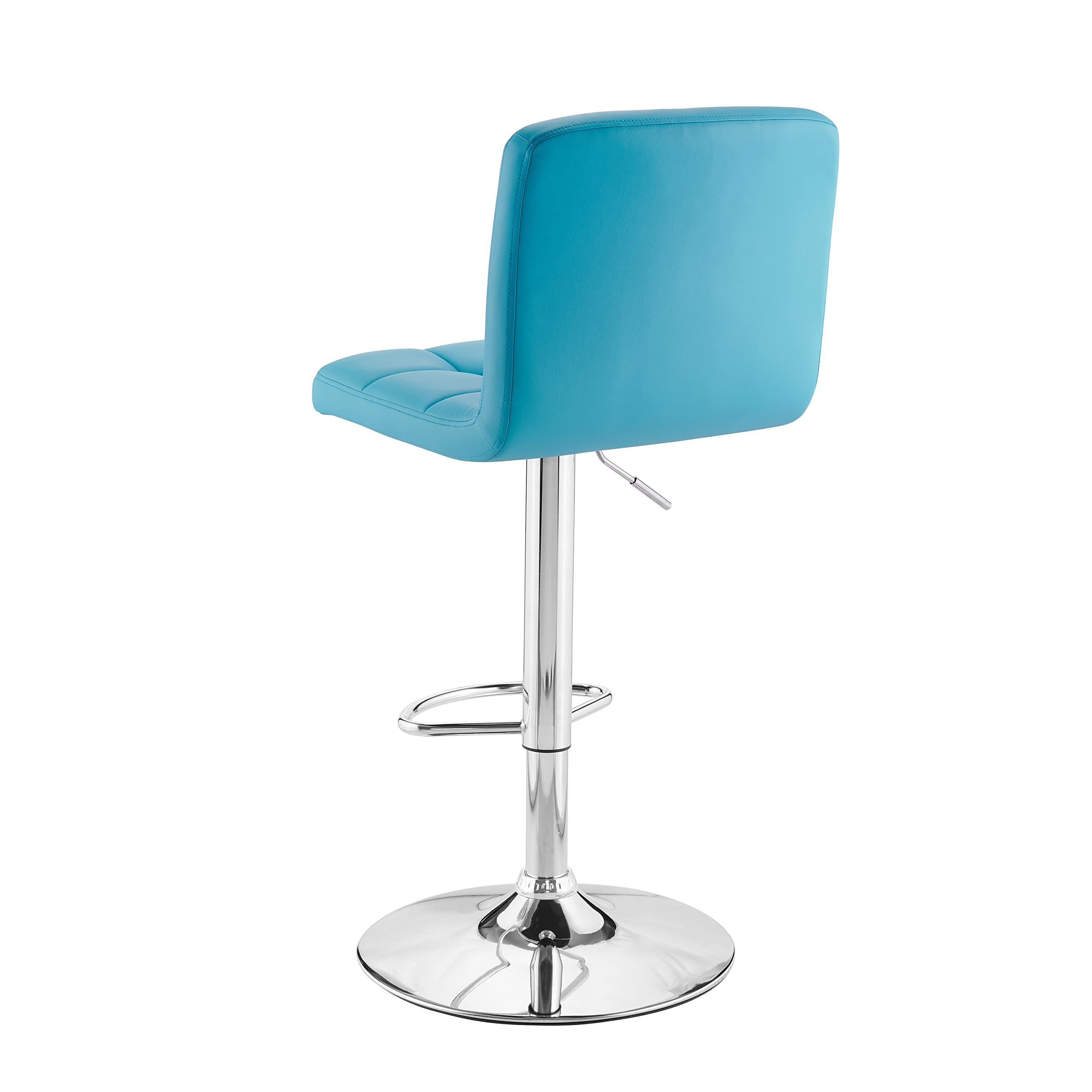 Leather & Chrome Adjustable Barstool