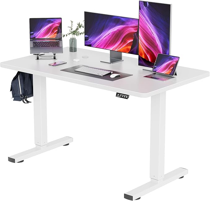 Height Adjustable Electric Standing Desk, 55 inch Computer Table