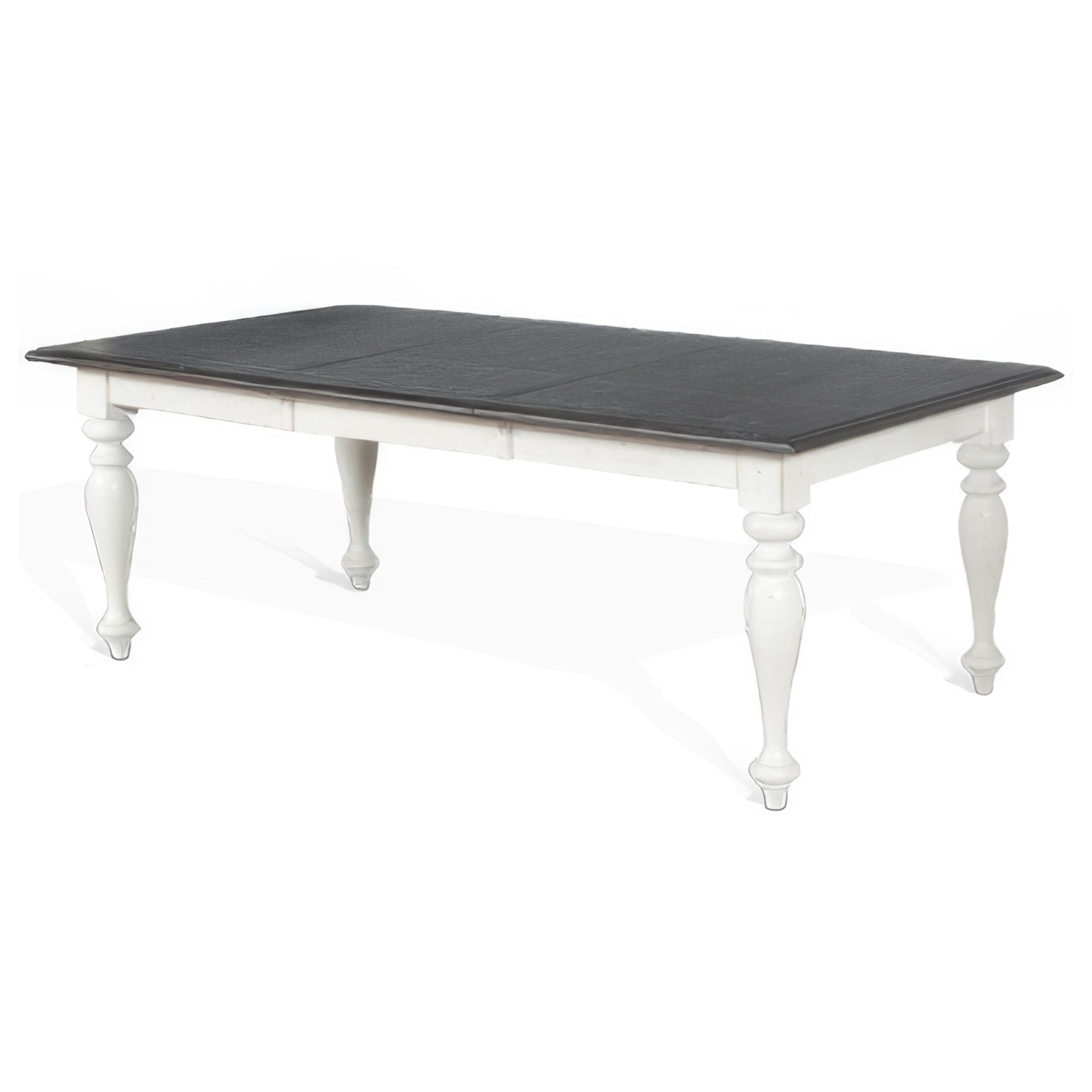 Orso Dining Table, Mindi Wood, Rectangular Extendable 60-84 Inch, Off White and Brown
