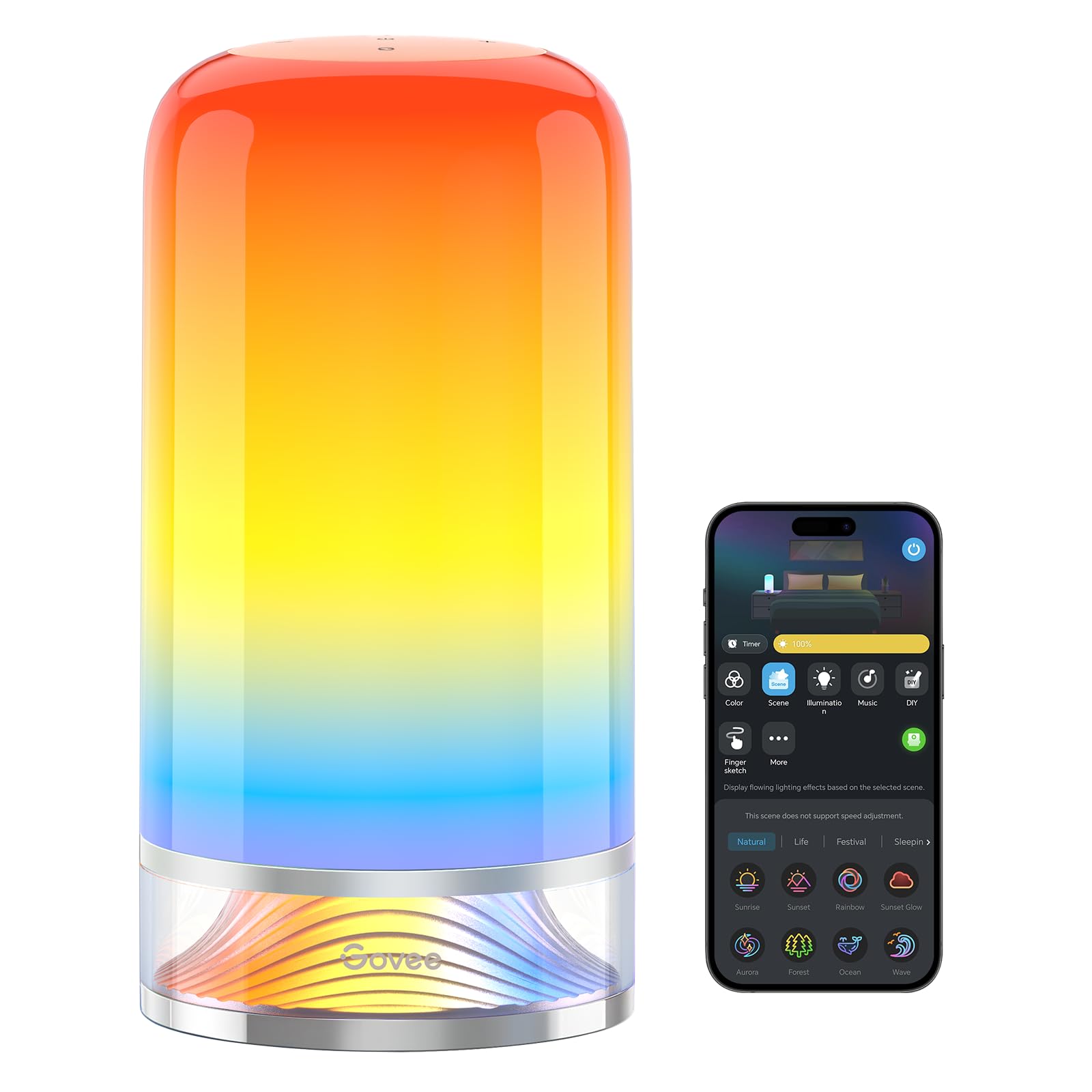 Lamp 2, Touch Bedside Small Table Lamp Work with Matter, Alexa,