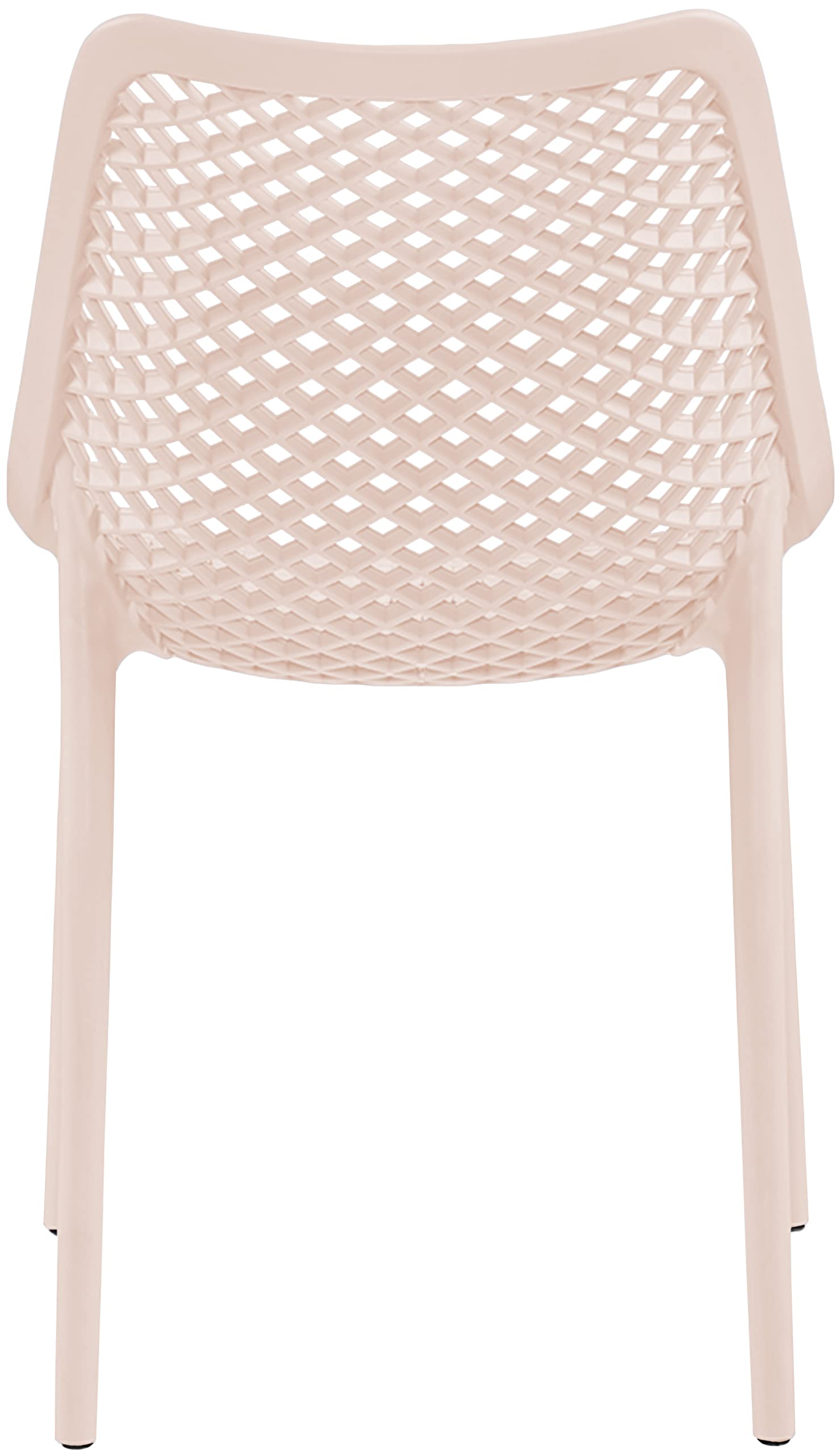 Contemporary Patio Dining Chair with Polypropylene Plastic, Weather Resisting