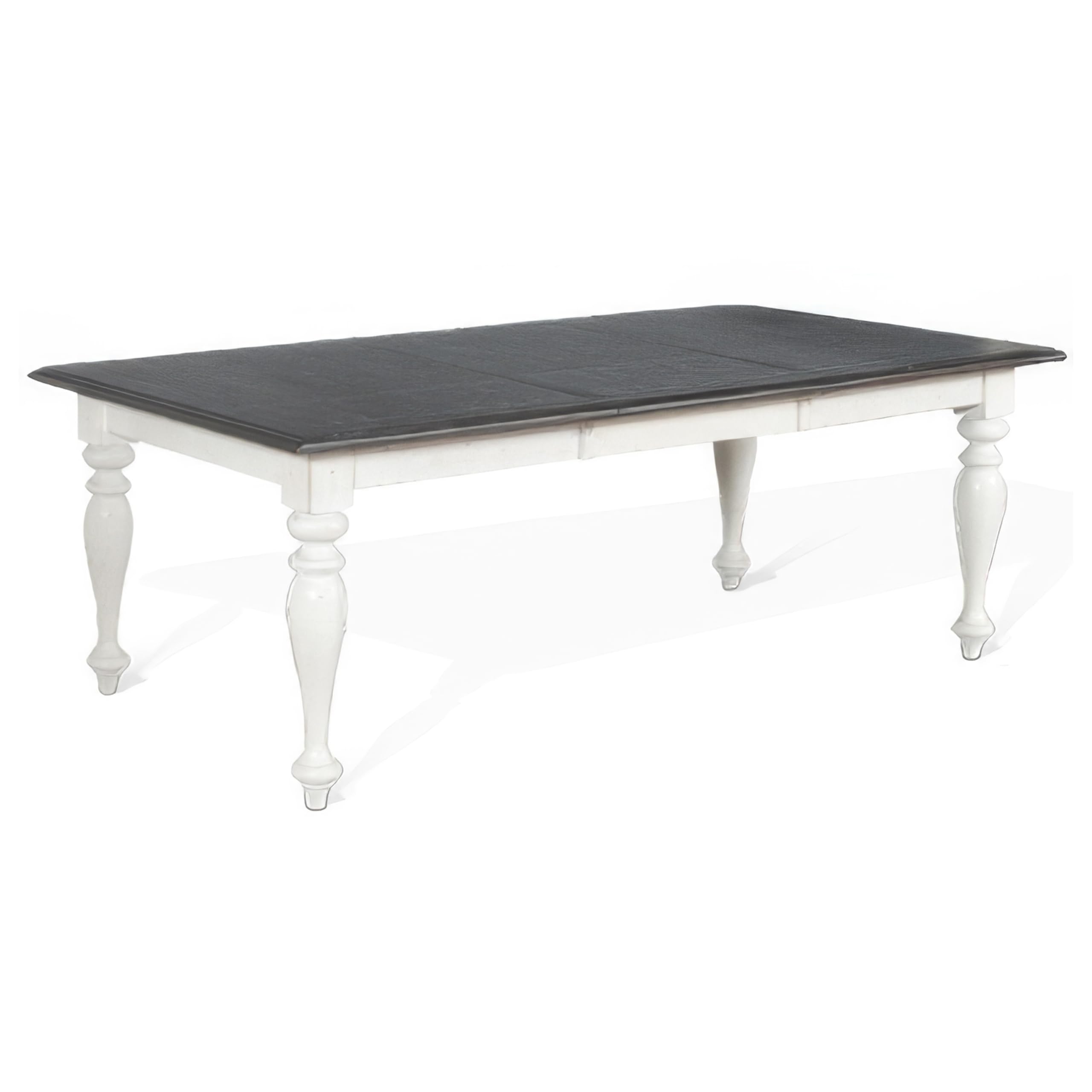 Orso Dining Table, Mindi Wood, Rectangular Extendable 60-84 Inch, Off White and Brown