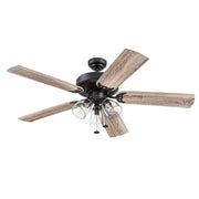 Saybrook, 52 inch Indoor Farmhouse LED Ceiling Fan with Light, Pull Chain