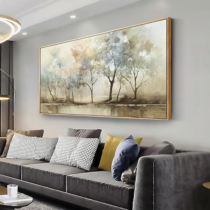 Framed Wall Art Abstract Seascape Canvas Printing Wall Decor Artwork for Living Room