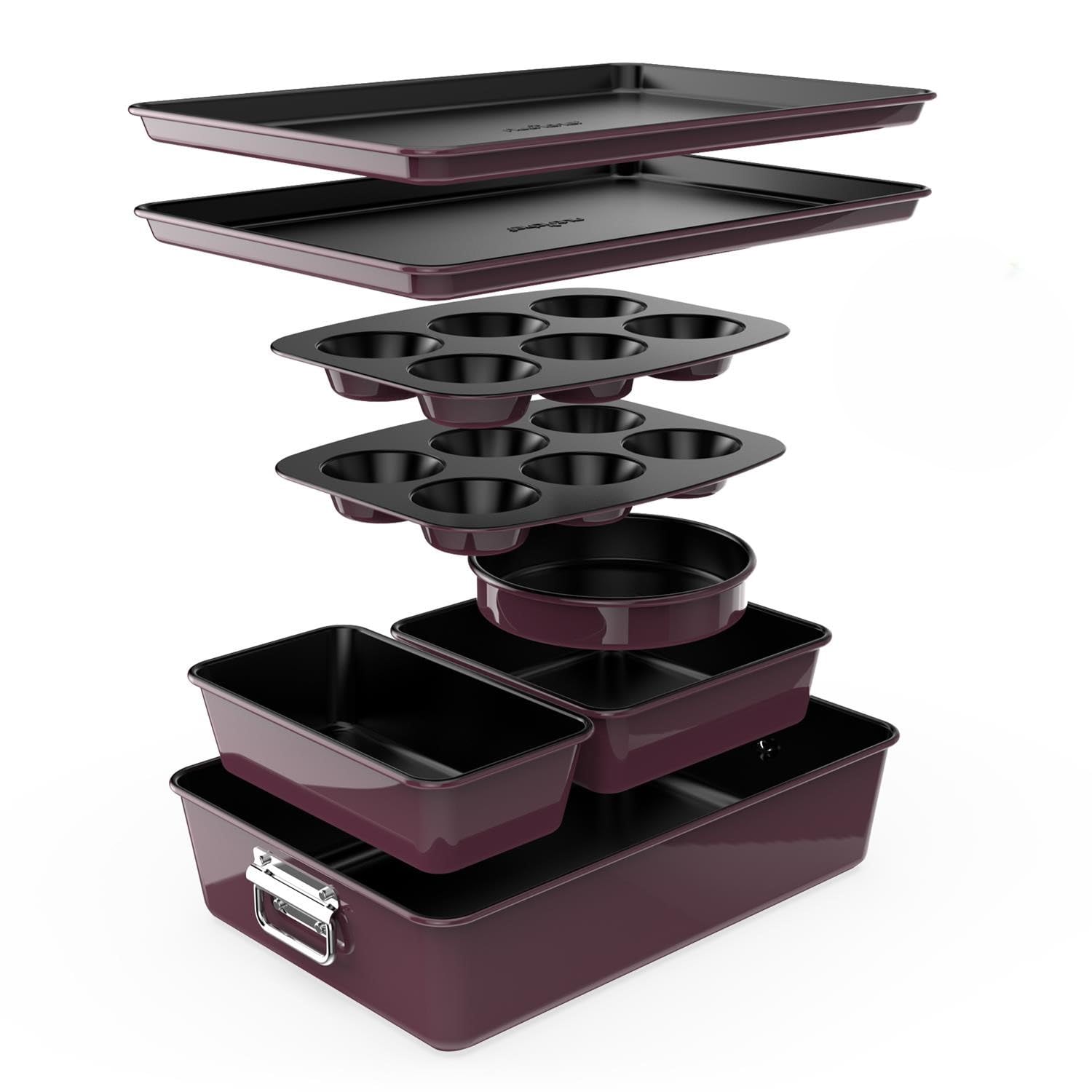 8-Piece Nonstick Stackable Bakeware Set - PFOA, PFOS