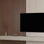 Board 2PCS Wood Slat Acoustic Wall Panels for Ceiling and Wall Decor 3D Fluted Sound