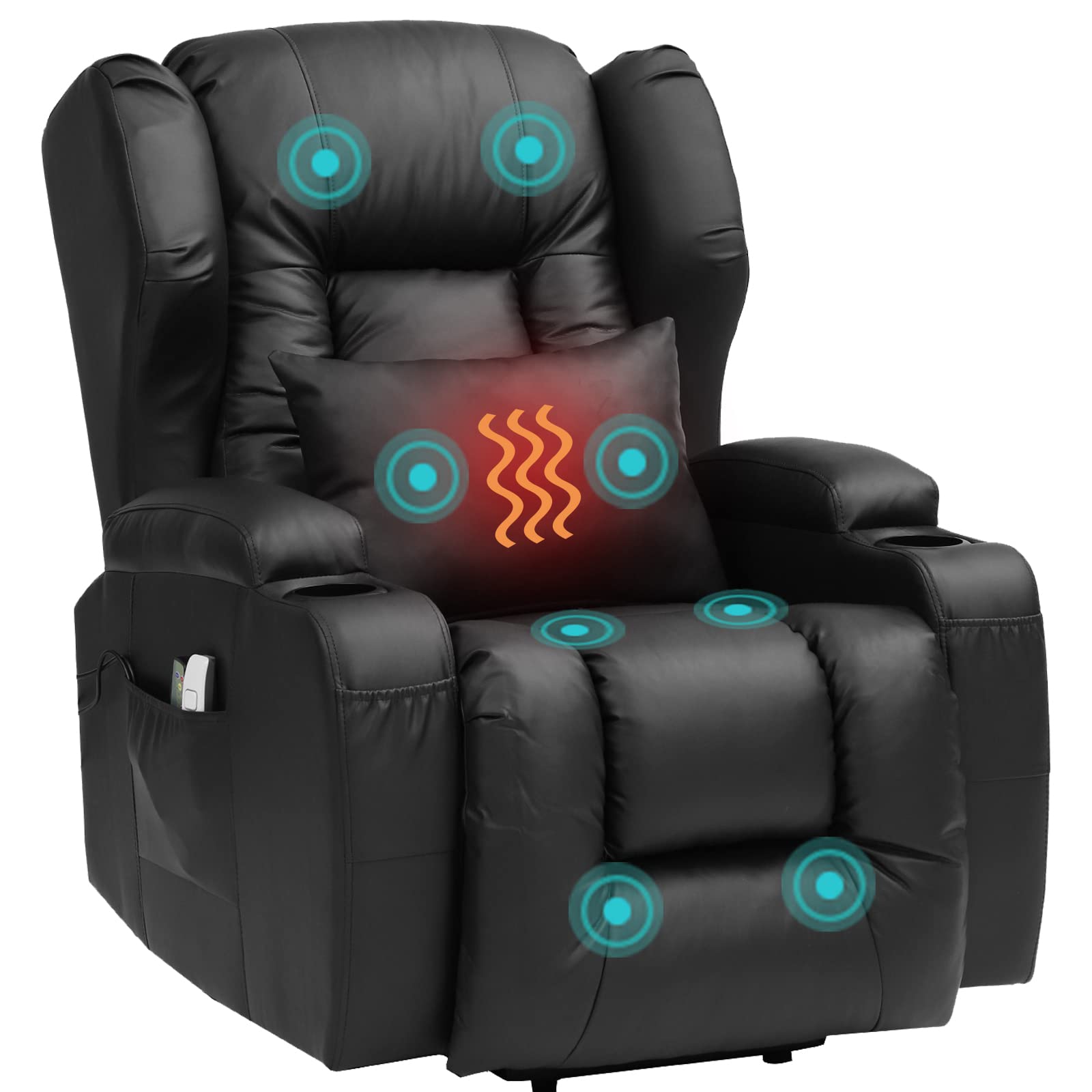 Power Lift Recliner Chair with Massage and Heating for Elderly/Seniors