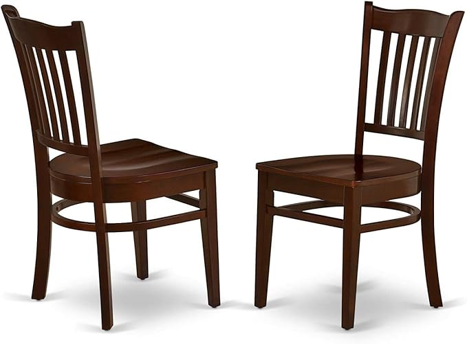 Groton Kitchen Dining Chairs - Slat Back Wooden Seat Chairs