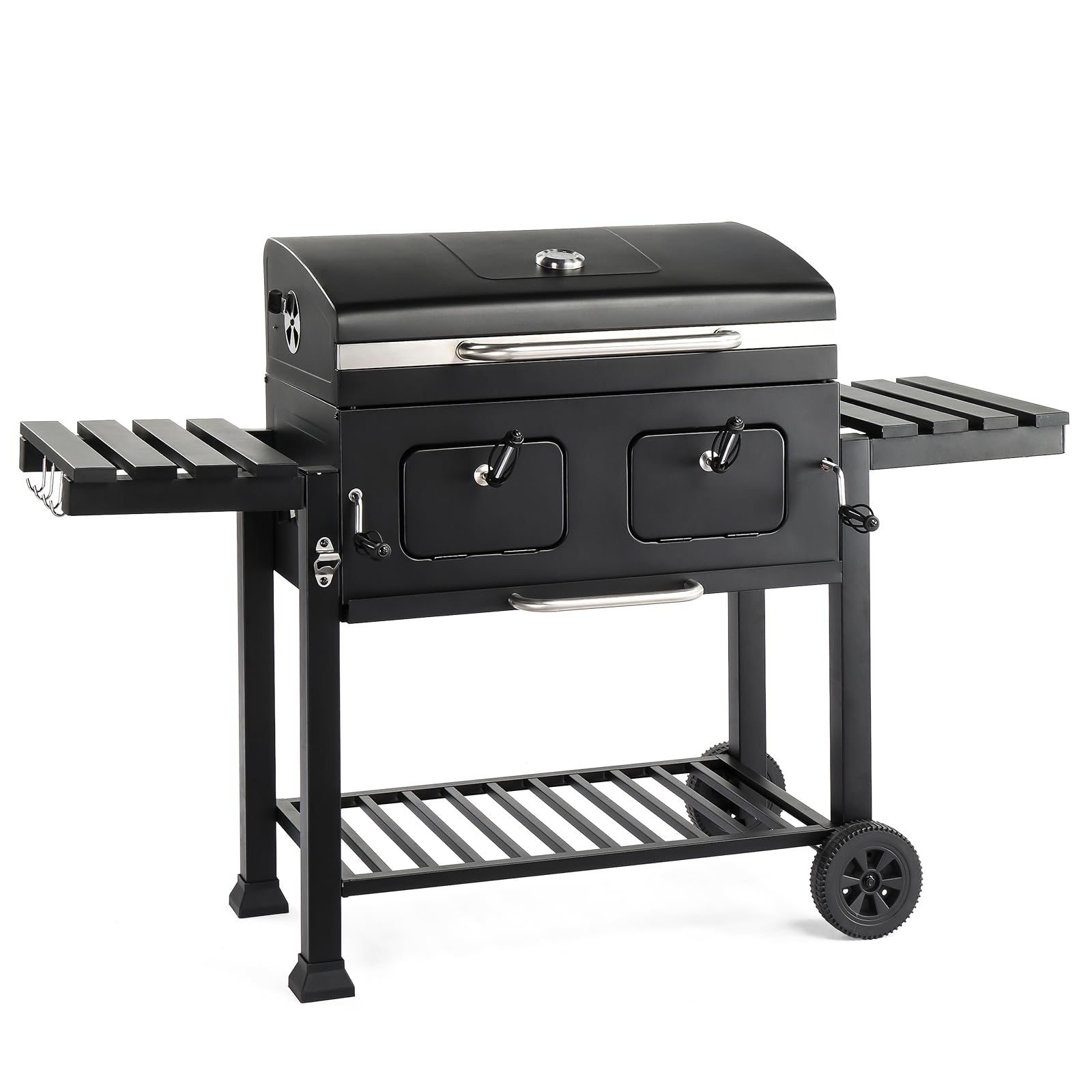 Charcoal Grill with Two Foldable Side Tables, Extra Large Cooking Area of 794 SQIN