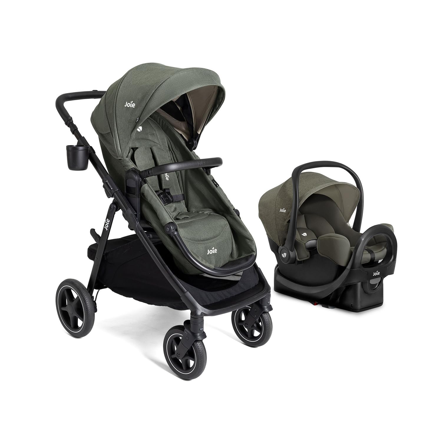 Ginger LX Stroller and Rue Car Seat Travel System (Evergreen)