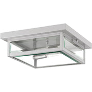 Flush Mount Ceiling Light, 12 Inch 2-Light Stainless Steel Industrial Lantern,