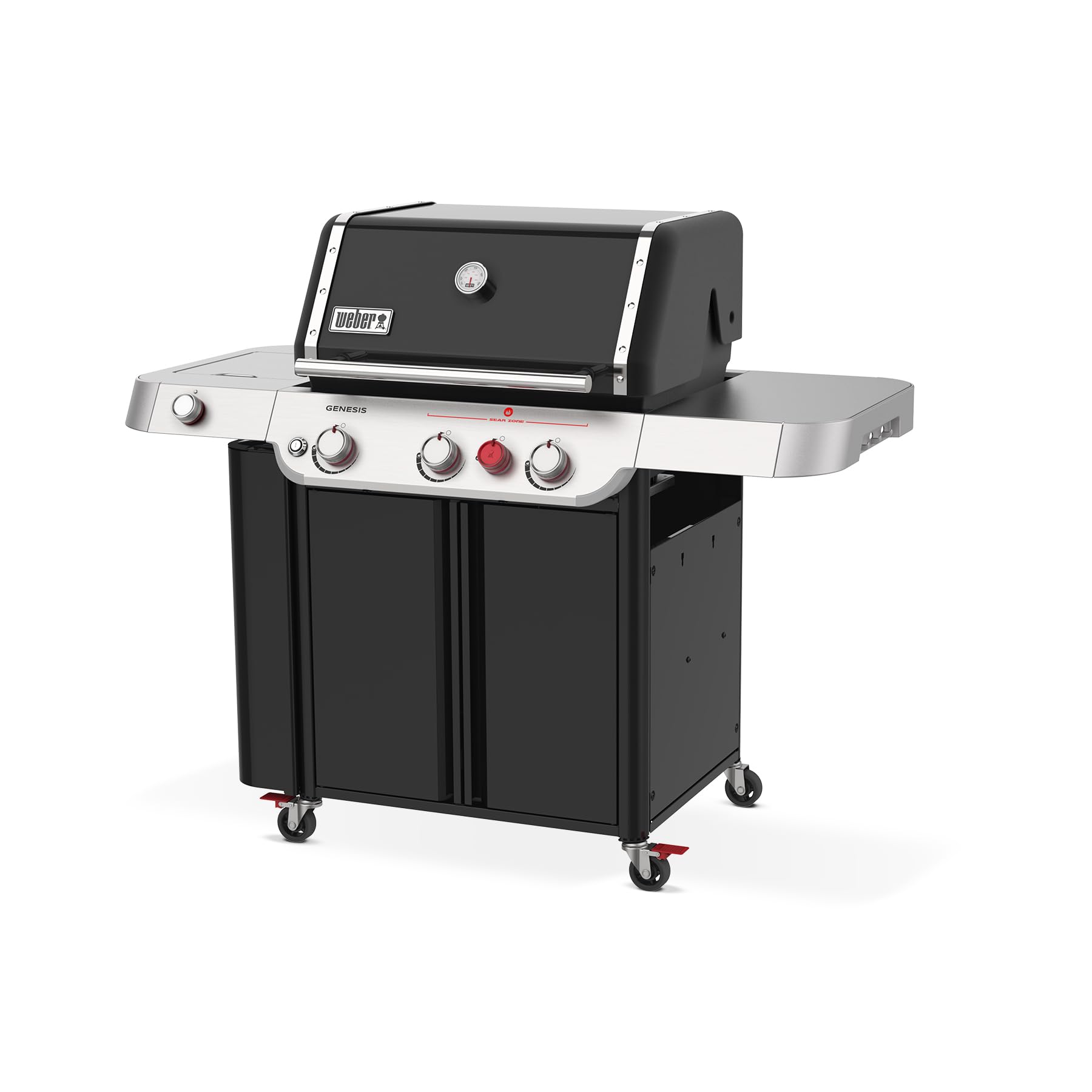 Genesis E-335 Gas Grill for Outdoor Cooking, 3 Burners and 1 Side Burner