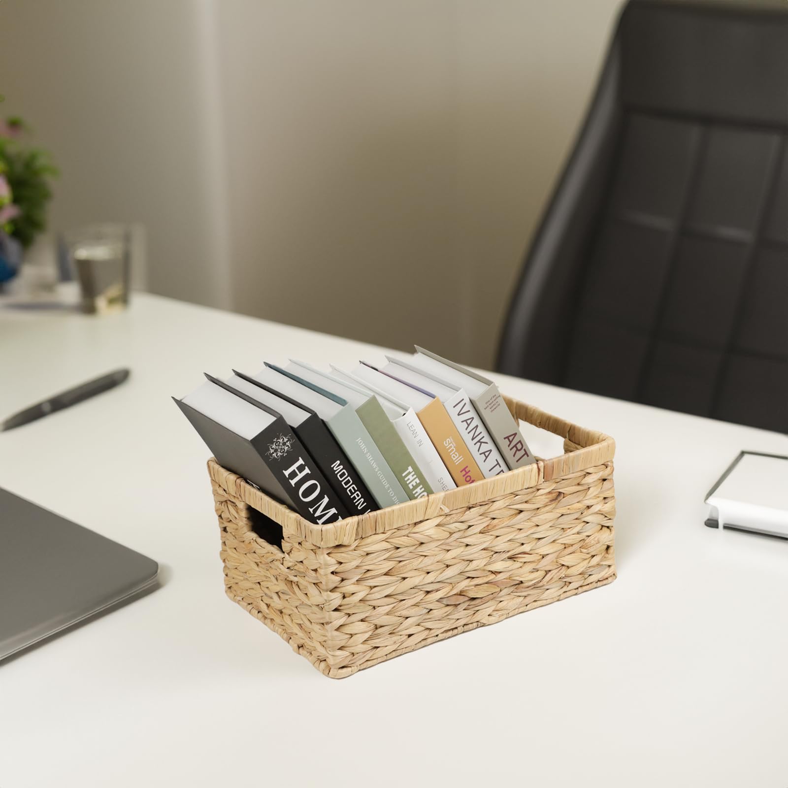 Wicker Basket, Water Hyacinth Baskets for Organizing