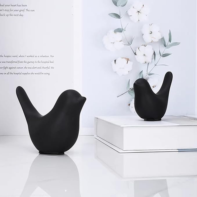 Small Animal Statues, White Bird Figurines Home Decor, Modern Home Decorative