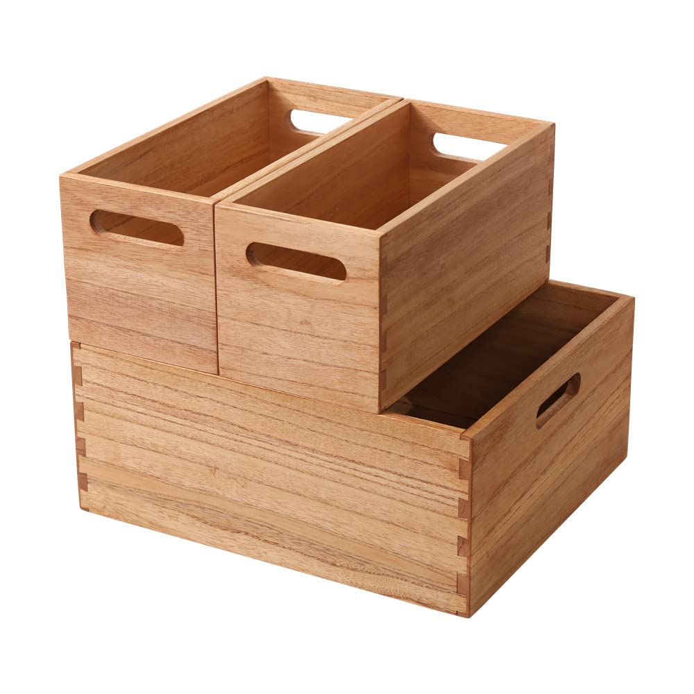 Wooden Baskets for Clothes Storage and Shelf Organizing