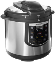 02141 6-Quart Electric Pressure Cooker, Black, Silver
