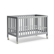 EvoNest Baby Crib, 11 in 1 Convertible Mini Crib with Wheels, 100% New Zealand Pinewood