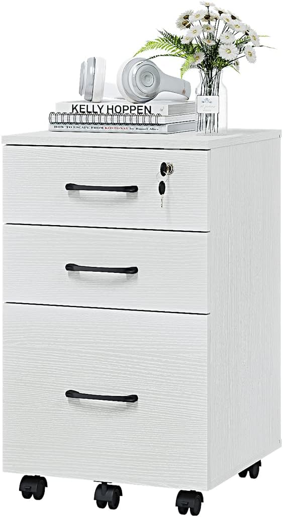 Mobile File Cabinet, Under Desk Storage Drawers Small File Cabinet for Home Office